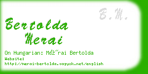 bertolda merai business card